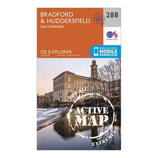 Explorer Active 288 Bradford & Huddersfield Map With Digital Version