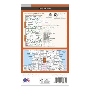 Orange Ordnance Survey Explorer Active 288 Bradford & Huddersfield Map With Digital Version