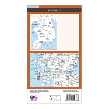 Orange Ordnance Survey Explorer 352 Islay South Map With Digital Version
