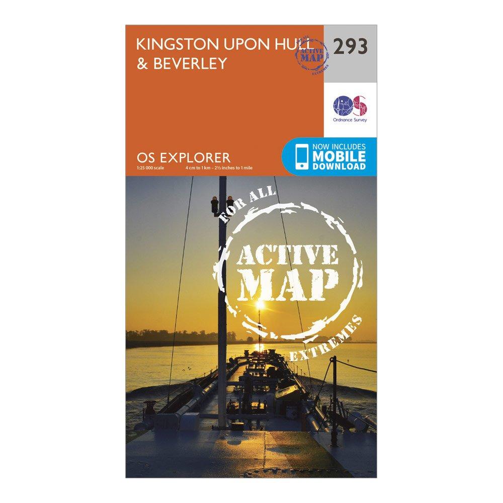 Ordnance Survey Ordnance Survey Explorer Active 293 Kingston upon Hill & Beverley Map With Digital Version - Orange, Orange Ordnance Survey Ordnance Survey Explorer Active 293 Kingston upon Hill & Beverley Map With Digital Version - Orange, Orange