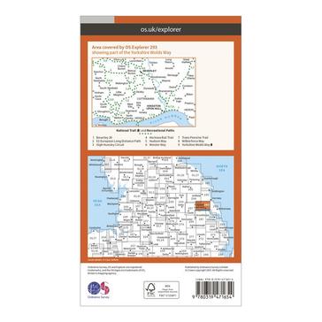 Orange Ordnance Survey Explorer Active 293 Kingston upon Hill & Beverley Map With Digital Version
