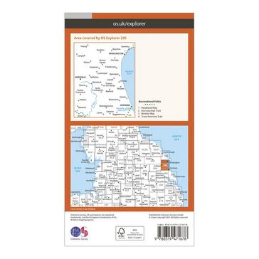 Clear Ordnance Survey Explorer Active 295 Bridlington, Driffield & Hornsea Map With Digital Version
