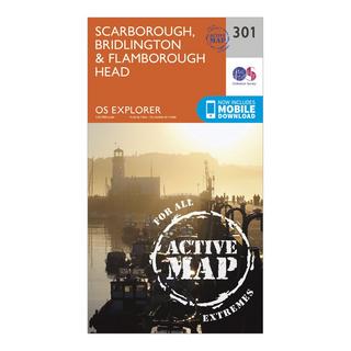 Explorer Active 301 Scarborough, Bridlington & Flamborough Head Map With Digital Version