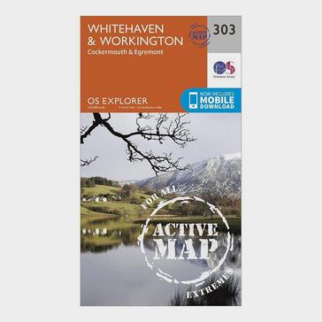 N/A Ordnance Survey Explorer Active 303 Whitehaven & Workington Map With Digital Version