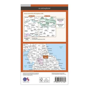 N/A Ordnance Survey Explorer Active 304 Darlington & Richmond Map With Digital Version