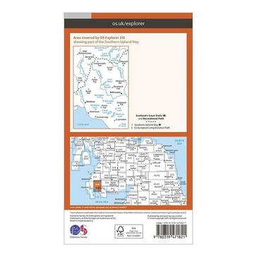 Orange Ordnance Survey Explorer Active 310 Glenluce & Kirkcowan Map With Digital Version