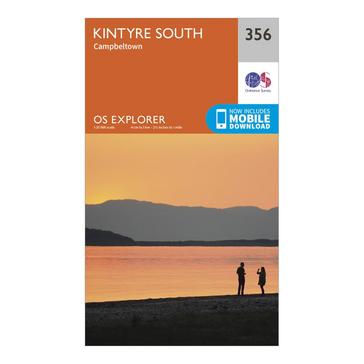 Orange Ordnance Survey Explorer 256 Kintyre South Campeltown Map With Digital Version