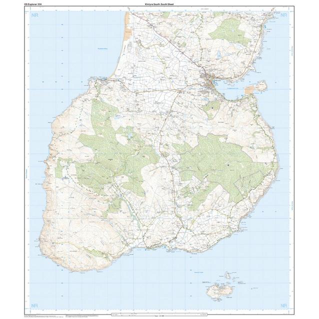 Ordnance Survey Explorer 256 Kintyre South Campeltown Map With Digital ...