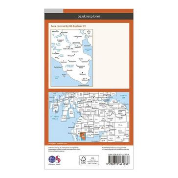N/A Ordnance Survey Explorer Active 311 Wigtown, Whithorn & The Machars Map With Digital Version