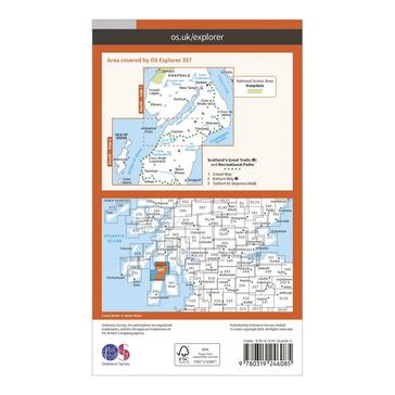 Orange Ordnance Survey Explorer 357 Kintyre North Map With Digital Version