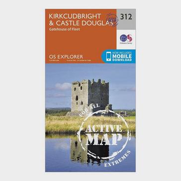 Orange Ordnance Survey Explorer Active 312 Kirkcudbright & Castle Douglas Map With Digital Version