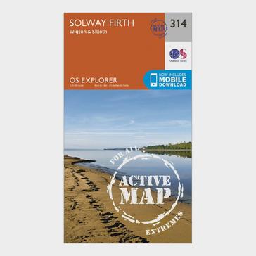Orange Ordnance Survey Explorer Active 314 Solway Firth Map With Digital Version