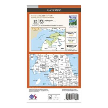 Orange Ordnance Survey Explorer Active 314 Solway Firth Map With Digital Version