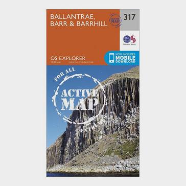 N/A Ordnance Survey Explorer Active 317 Ballantrae, Barr & Barrhill Map With Digital Version