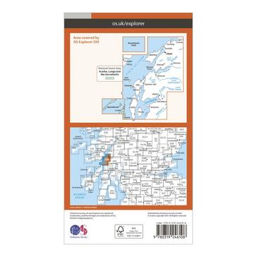 Orange Ordnance Survey Explorer 359 Oban, Kerrera & Loch Melfort Map With Digital Version