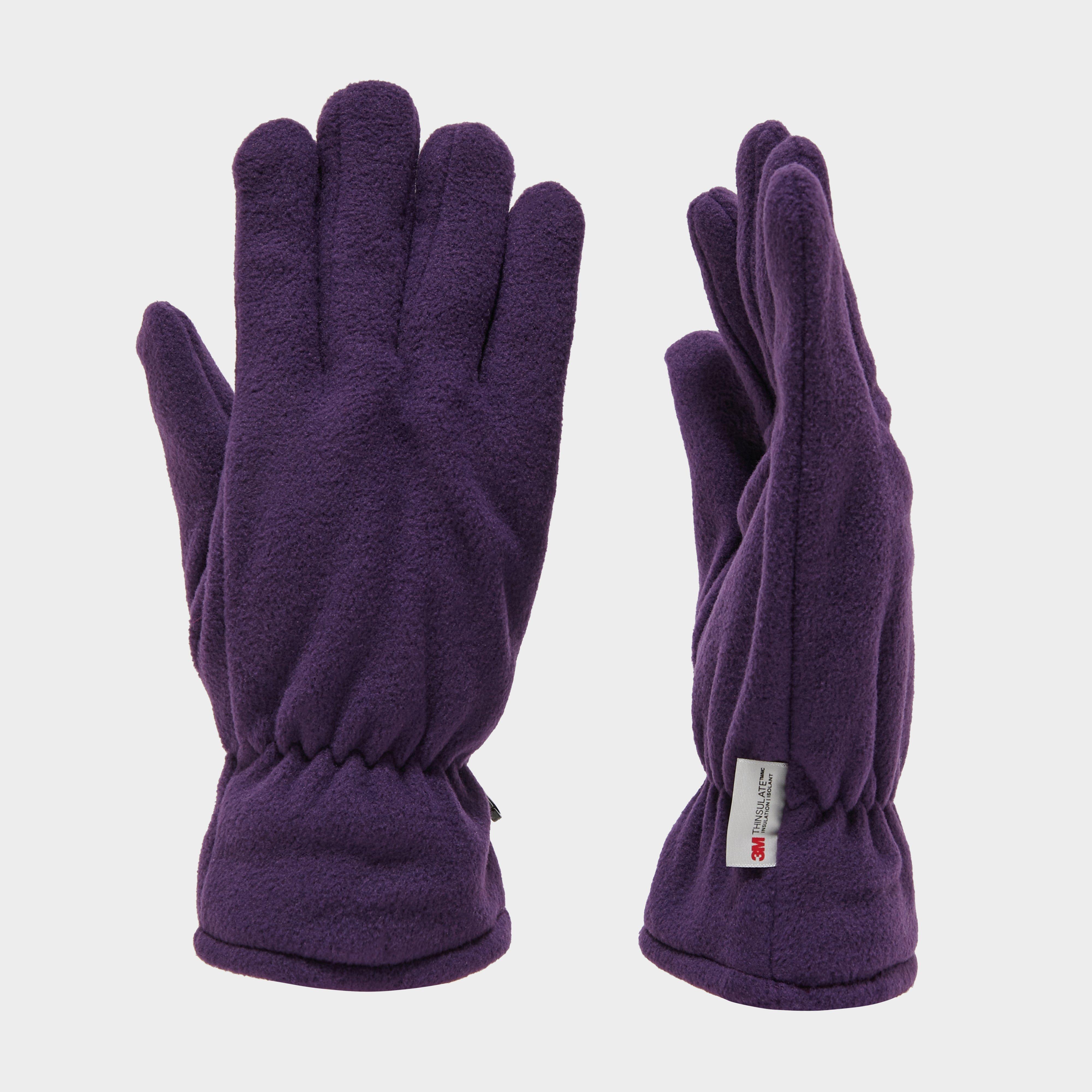Image of Peter Storm Unisex Thinsulate Fleece Gloves - Purple/Purple, Purple/Purple