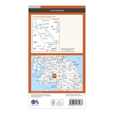 Orange Ordnance Survey Explorer Active 321 Nithsdale & Dumfries Map With Digital Version