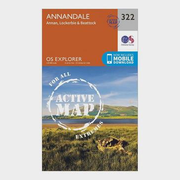 Orange Ordnance Survey Explorer Active 322 Annandale Map With Digital Version