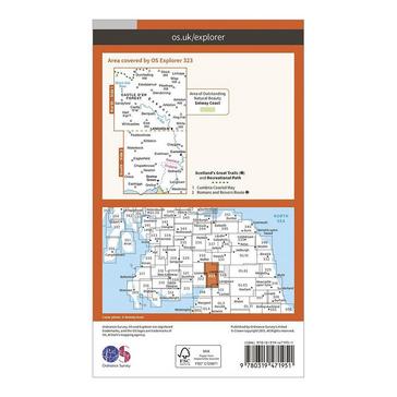 Orange Ordnance Survey Explorer Active 323 Eskdale & Castle O’er Forest Map With Digital Version