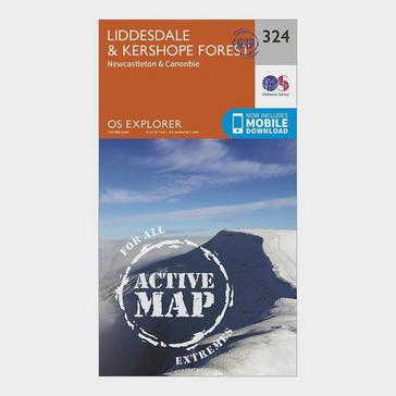 Orange Ordnance Survey Explorer Active 324 Liddersdale & Kershope Forest Map With Digital Version