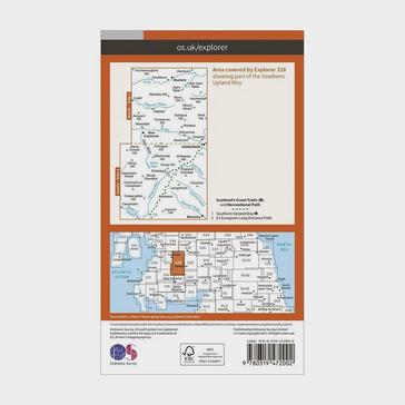 Orange Ordnance Survey Explorer Active 328 Sanquhar & New Cumnock Map With Digital Version