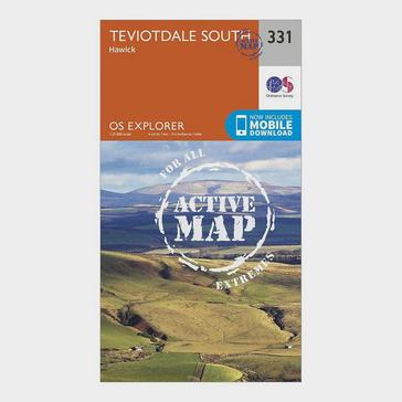 Orange Ordnance Survey Explorer Active 331 Teviotdale South Map With Digital Version