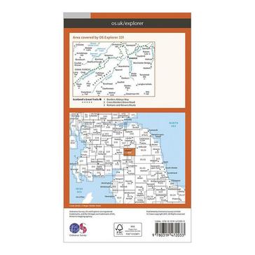 Orange Ordnance Survey Explorer Active 331 Teviotdale South Map With Digital Version