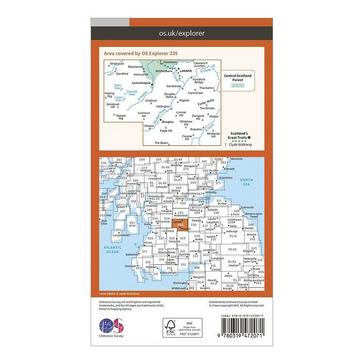 Orange Ordnance Survey Explorer Active 335 Lanark & Tinto Hills Map With Digital Version