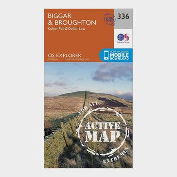 Orange Ordnance Survey Explorer Active 336 Biggar & Broughton Map With Digital Version