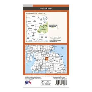 Orange Ordnance Survey Explorer Active 336 Biggar & Broughton Map With Digital Version