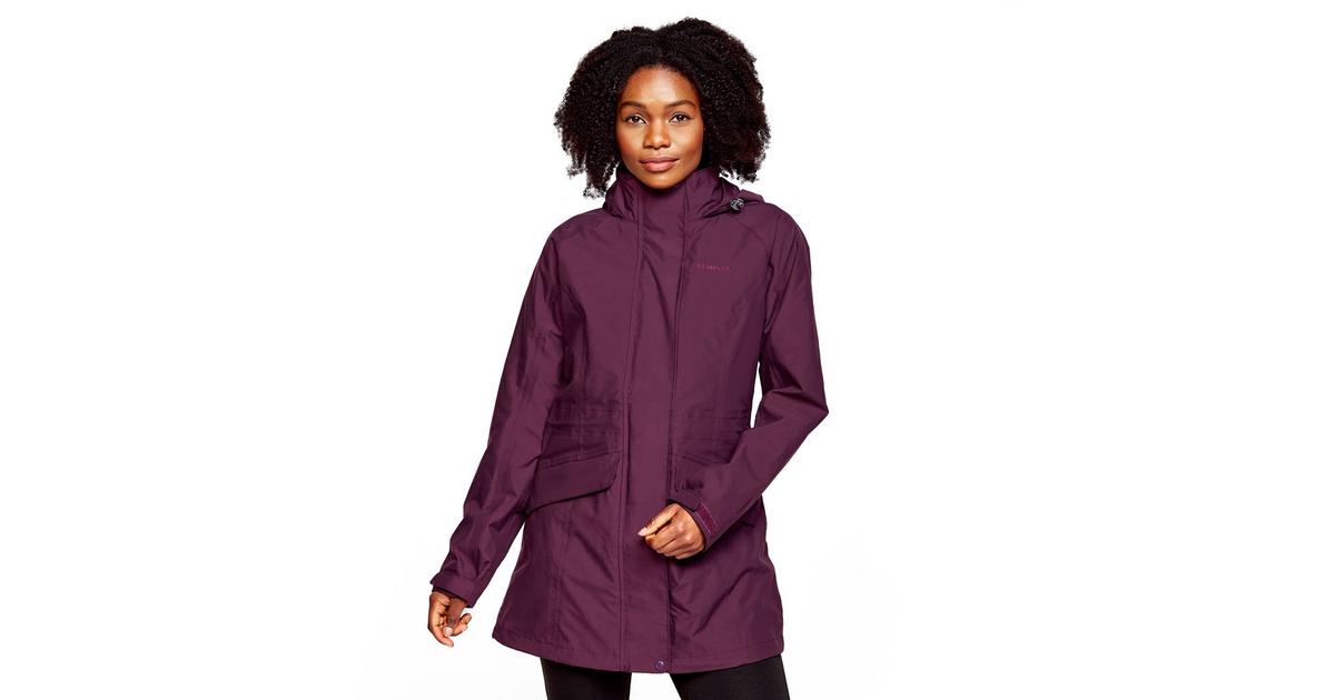 Long purple outlet jacket women's