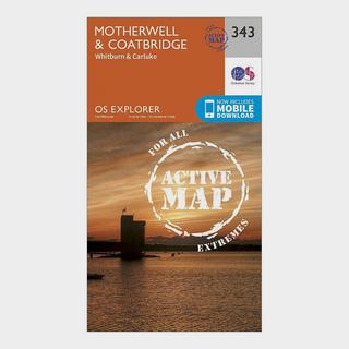 Explorer Active 343 Motherwell & Coatbridge Map With Digital Version