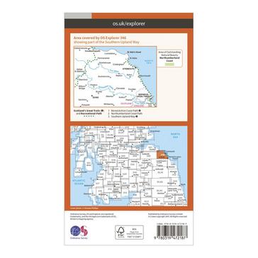Orange Ordnance Survey Explorer Active 346 Berwick-upon-Tweed Map With Digital Version