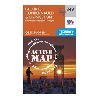 Explorer Active 349 Falkirk, Cumbernauld & Livingston Map With Digital Version