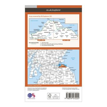 Orange Ordnance Survey Explorer 351 Dunbar & North Berwick Map With Digital Version