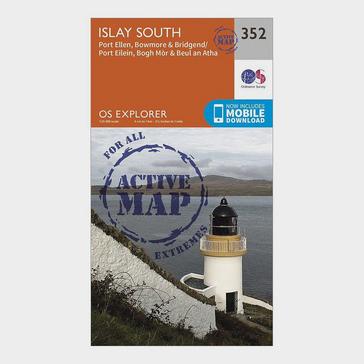 Orange Ordnance Survey Explorer Active 352 Islay South Map With Digital Version