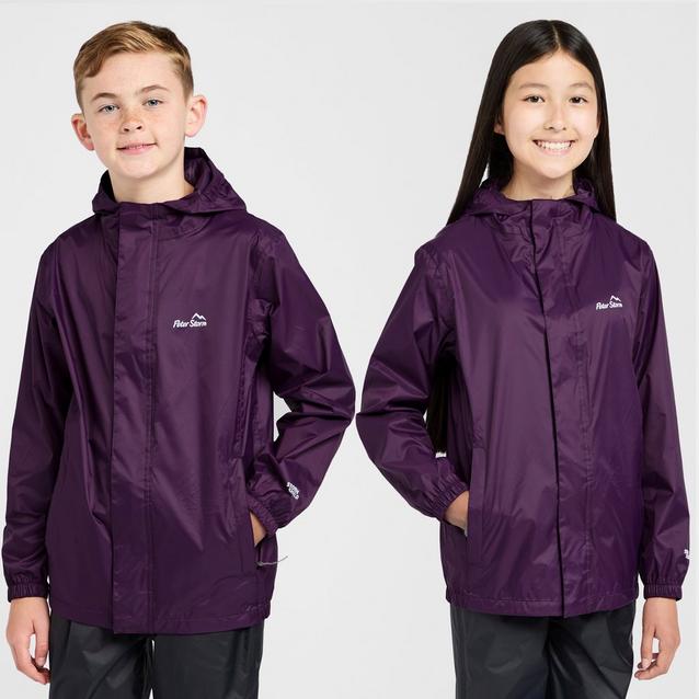 Purple Peter Storm Kid’s Hooded Packable Waterproof Jacket image 1