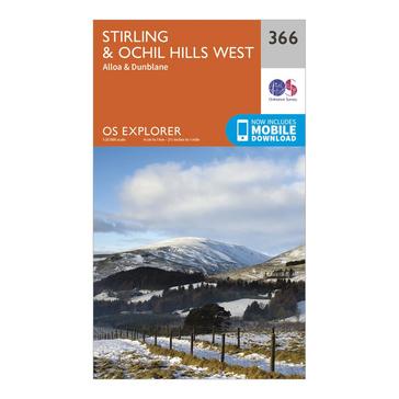 N/A Ordnance Survey Explorer 366 Stirling & Ochil Hills Map With Digital Version