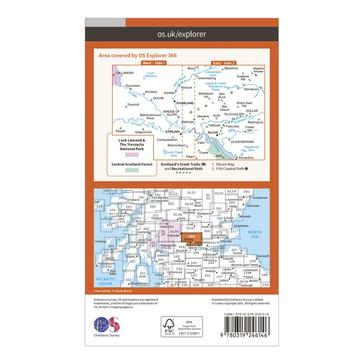 N/A Ordnance Survey Explorer 366 Stirling & Ochil Hills Map With Digital Version