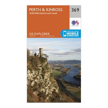 Orange Ordnance Survey Explorer 369 Perth & Kinross Map With Digital Version