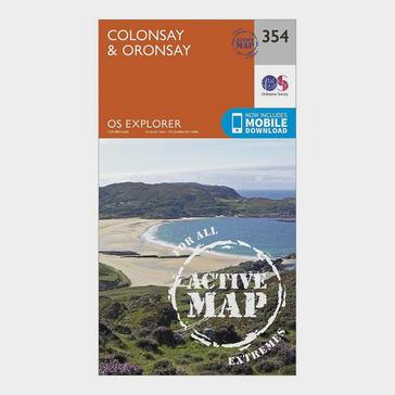 Orange Ordnance Survey Explorer Active 354 Colonsay & Oronsay Map With Digital Version
