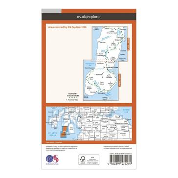 Orange Ordnance Survey Explorer Active 356 Kintyre South Campeltown Map With Digital Version