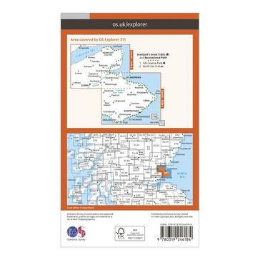 N/A Ordnance Survey Explorer 371 St Andrews & East Fife Map With Digital Version