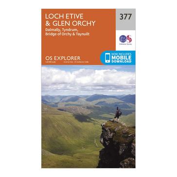 N/A Ordnance Survey Explorer 377 Loch Etive & Glen Orchy Map With Digital Version
