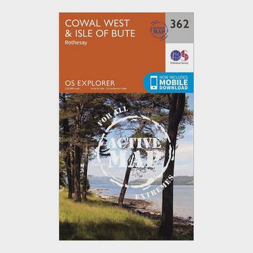 N/A Ordnance Survey Explorer Active 362 Cowal West & Isle of Bute Map With Digital Version