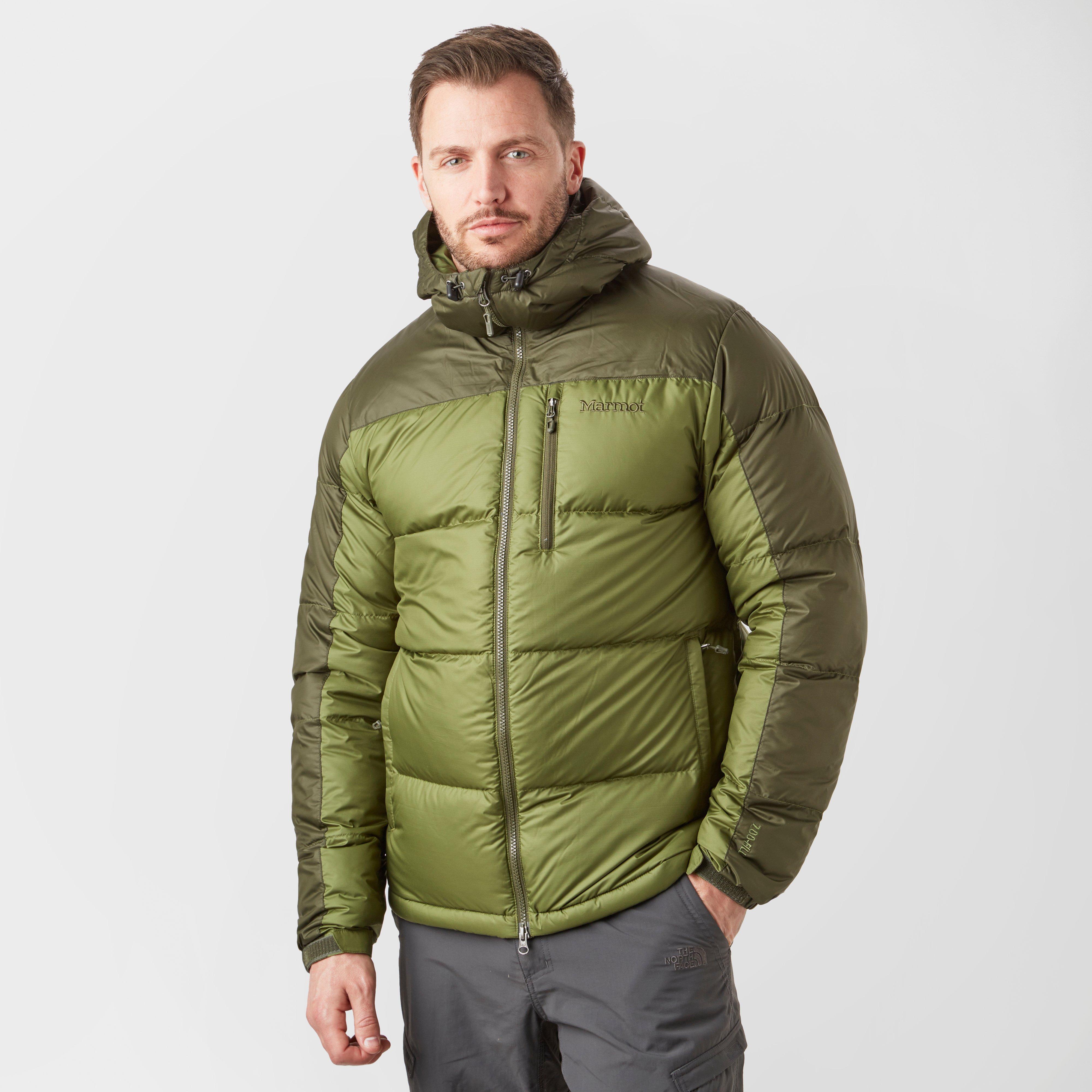 marmot men's guides down hooded jacket