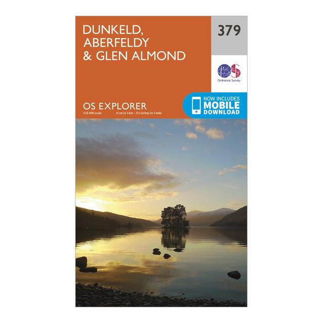 Orange Ordnance Survey Explorer 379 Dunkeld, Aberfeldy & Glen Almond Map With Digital Version image 1