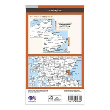 Orange Ordnance Survey Explorer Active 371 St Andrews & East Fife Map With Digital Version