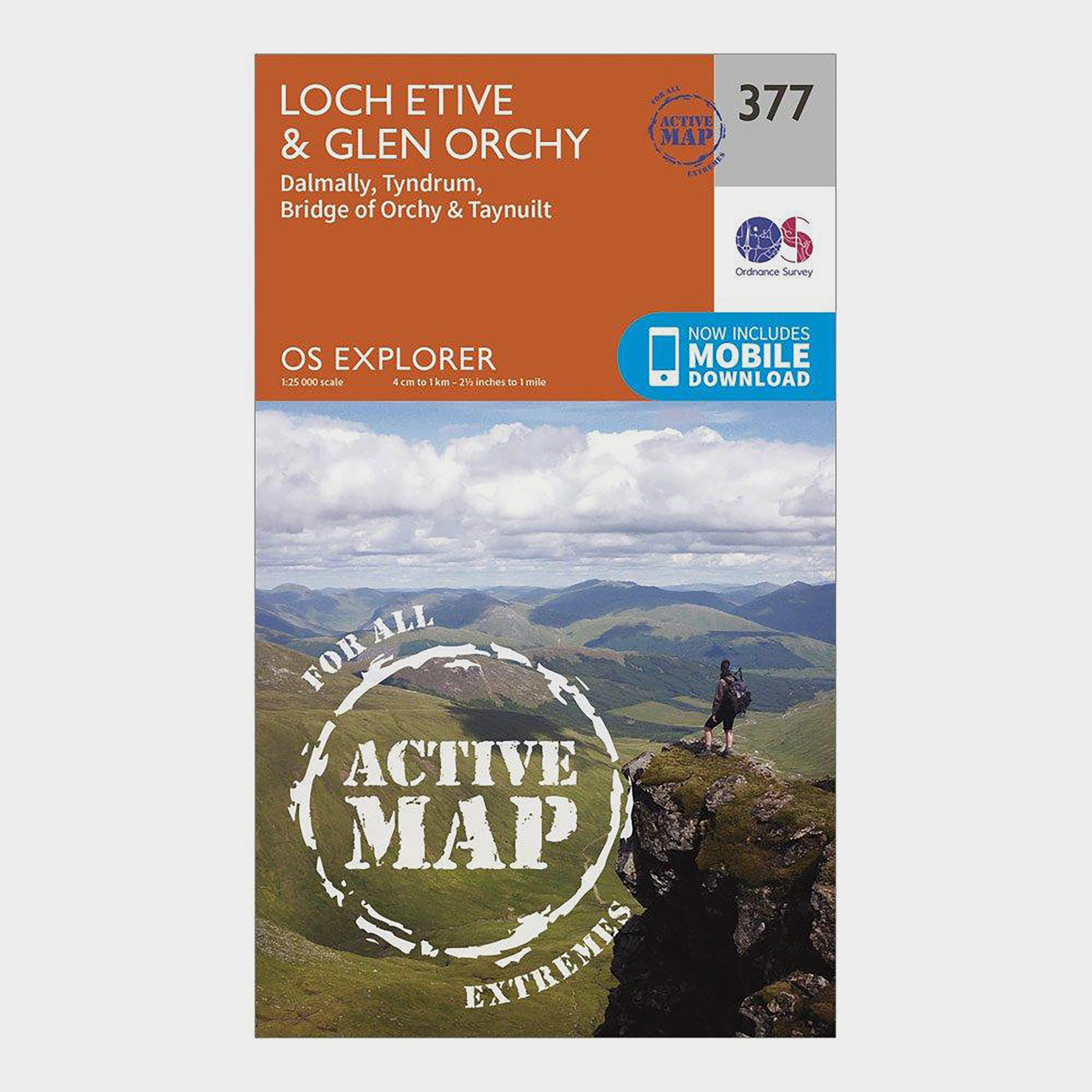Ordnance Survey Ordnance Survey Explorer Active 377 Loch Etive & Glen Orchy Map With Digital Version - Orange, Orange Ordnance Survey Ordnance Survey Explorer Active 377 Loch Etive & Glen Orchy Map With Digital Version - Orange, Orange