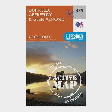 Orange Ordnance Survey Explorer Active 379 Dunkfeld, Aberfeldy & Glen Almond Map With Digital Version